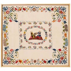 Mid 18th Century Pictorial Embroidery