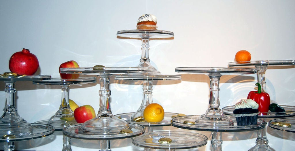 20th Century 15 Glass Cake Stands