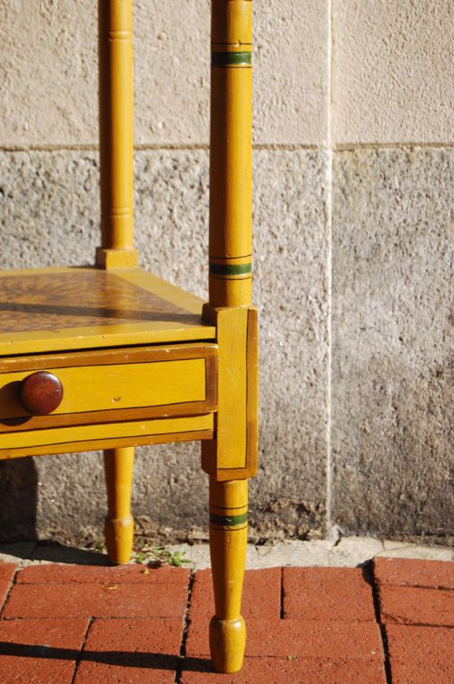 New England Sheraton Painted Washstand, circa 1840 2