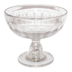 Oversized Blown Glass Compote, American, c. 1840