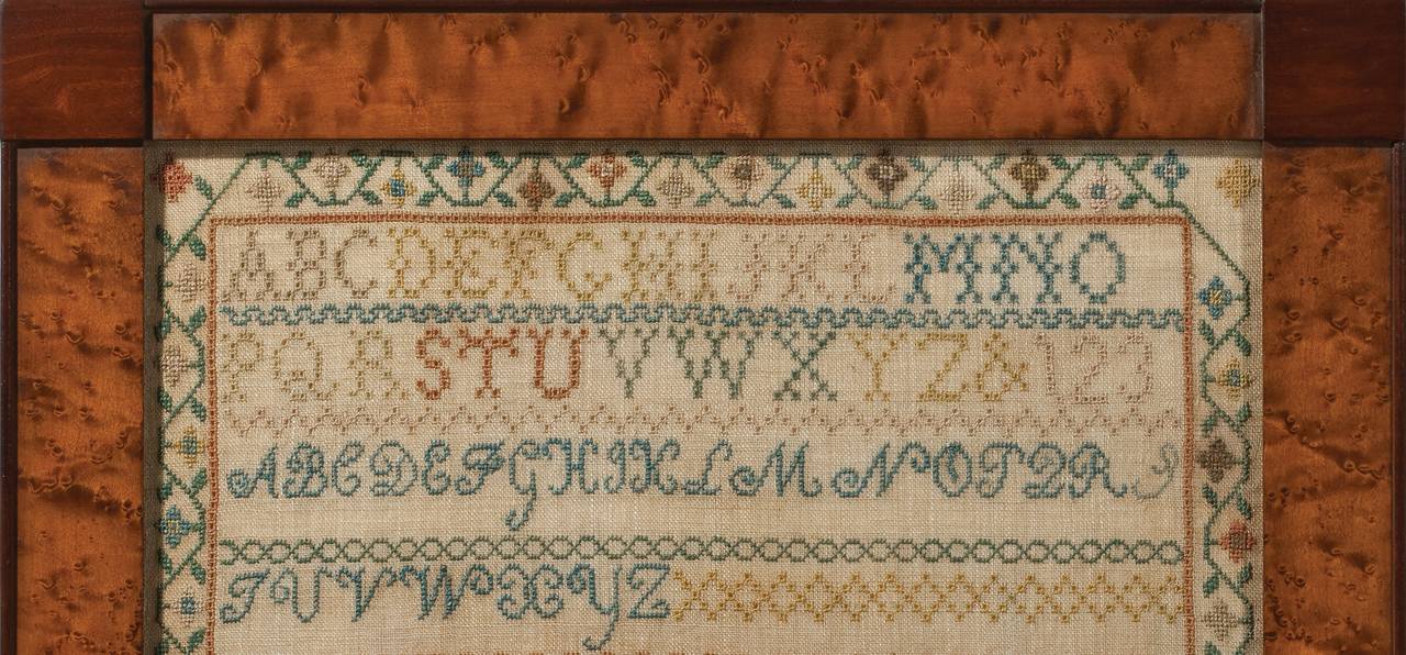 Folk Art Philadelphia Sampler dated 1820