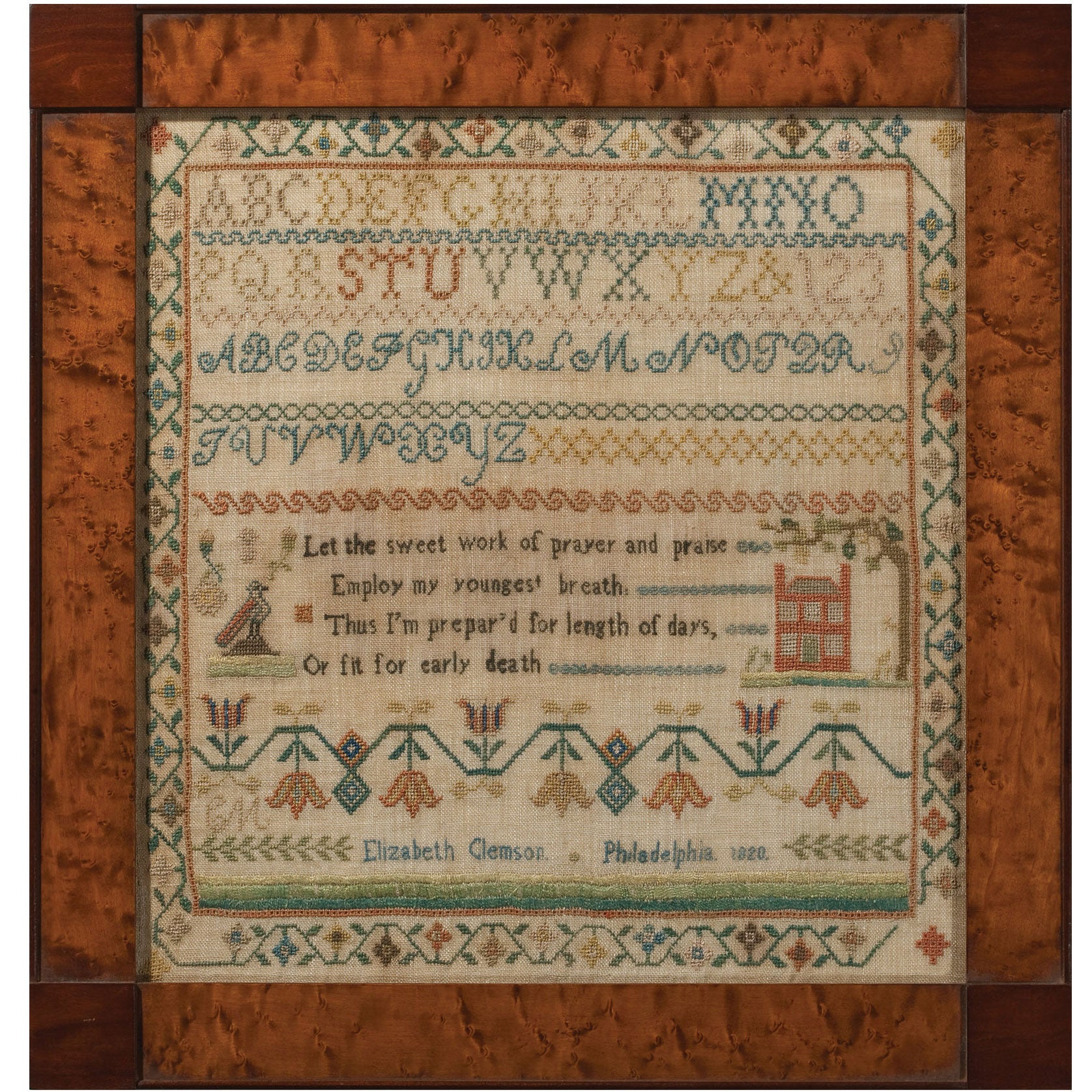 Philadelphia Sampler dated 1820