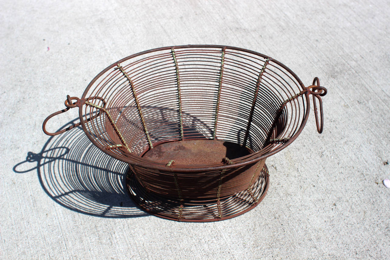 Folk Art 19th Century Wire Basket
