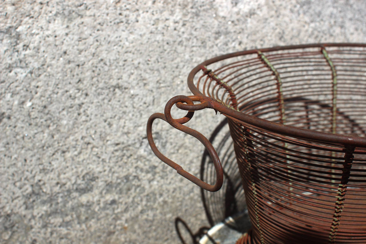 19th Century Wire Basket In Excellent Condition In Philadelphia, PA