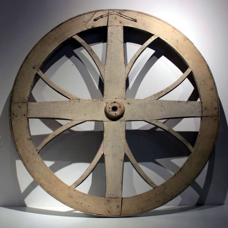 20th Century Graphic Game Wheel, Original Paint
