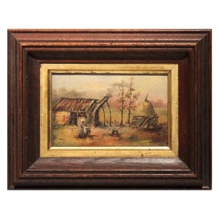Miniature American Oil Painting,  African American subject
