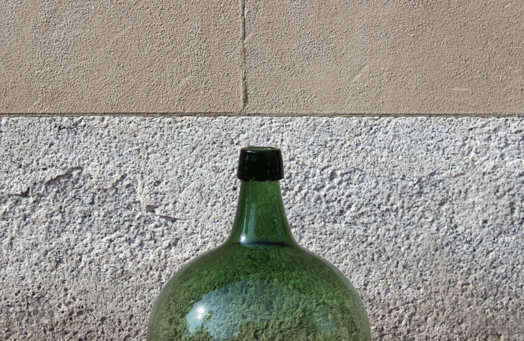 Blown Glass Demijohn Bottle, circa 1850 In Excellent Condition In Philadelphia, PA