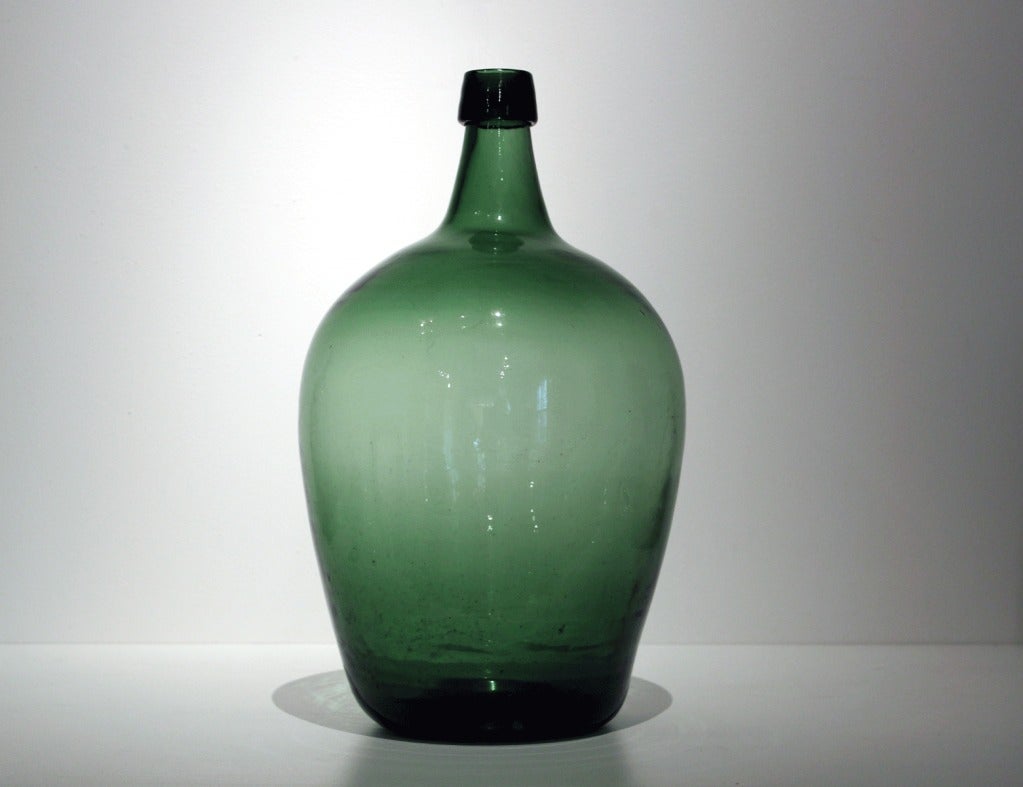 Blown Glass Demijohn Bottle, circa 1850 1