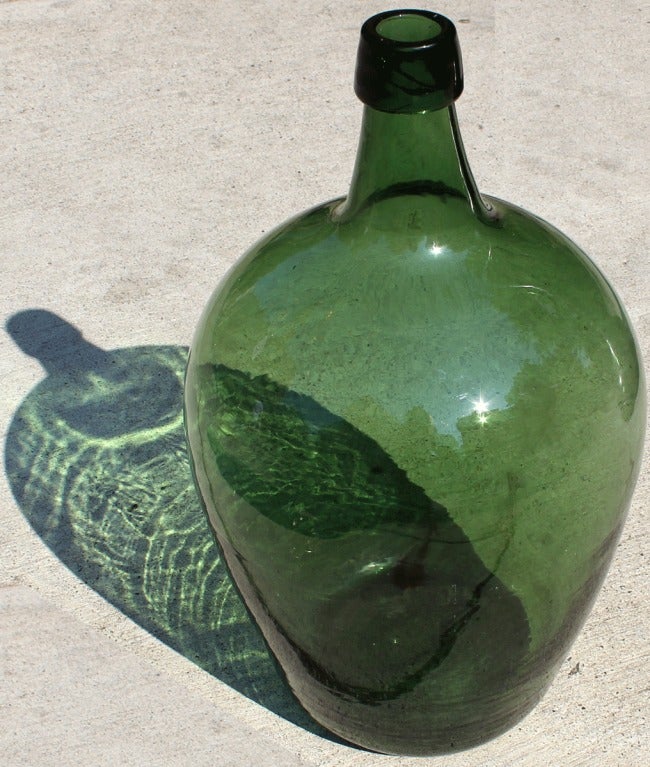 Blown Glass Demijohn Bottle, circa 1850 2