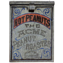 Antique Painted Steel Peanut Roaster