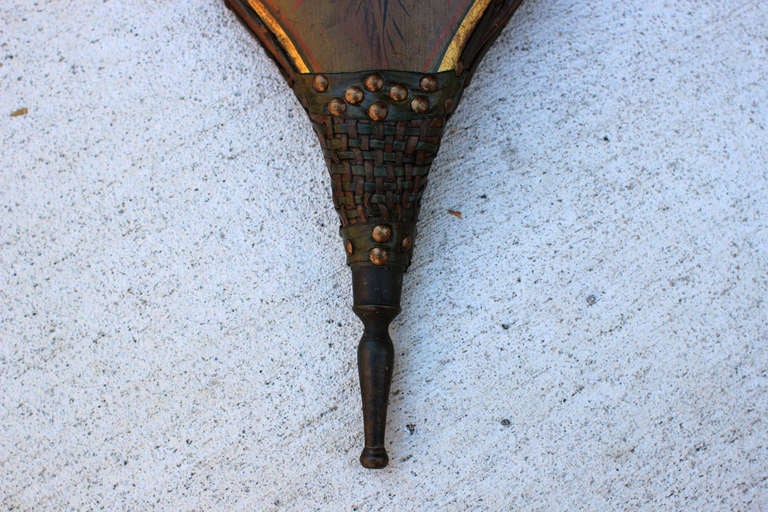 19th Century American Painted Turtleback Bellows For Sale