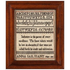 Sampler with Excellent Aphorism, 1818