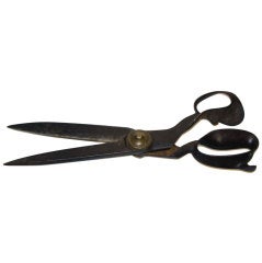 Antique Oversize mid-19th c. Patented Tailoring Scissors, Newark, NJ