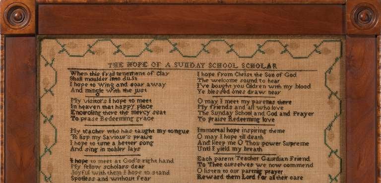 Rare Canadian Sampler Dated 1840 In Excellent Condition In Philadelphia, PA