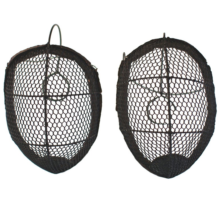 Pair of Early 20th Century Fencing Masks