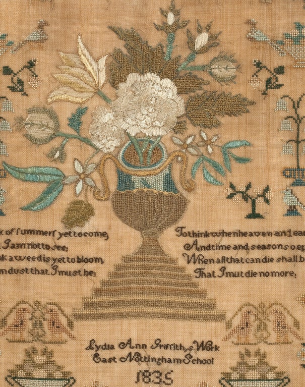 The outstanding book, A Maryland Schoolgirl Sampling: Girlhood Embroidery 1738 – 1860, by Gloria Seaman Allen (Maryland Historical Society, 2007) is notable for its depth and breadth and it has become an invaluable resource for collectors and