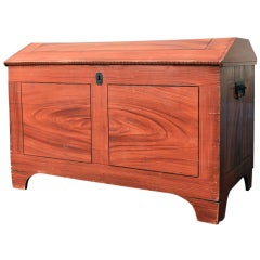 Very Large 19th century Grain Painted Blanket Chest