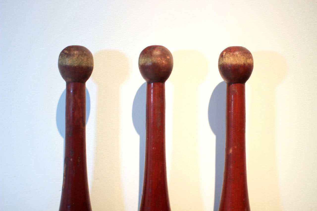 American Red Juggling Pins