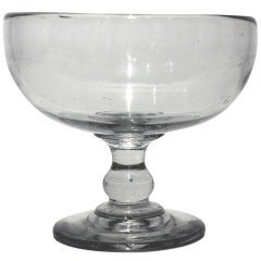 American Blown Glass Compote, mid 19th century