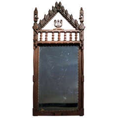 Folk Carved Frame with Original Mirror, Chicago, circa 1905