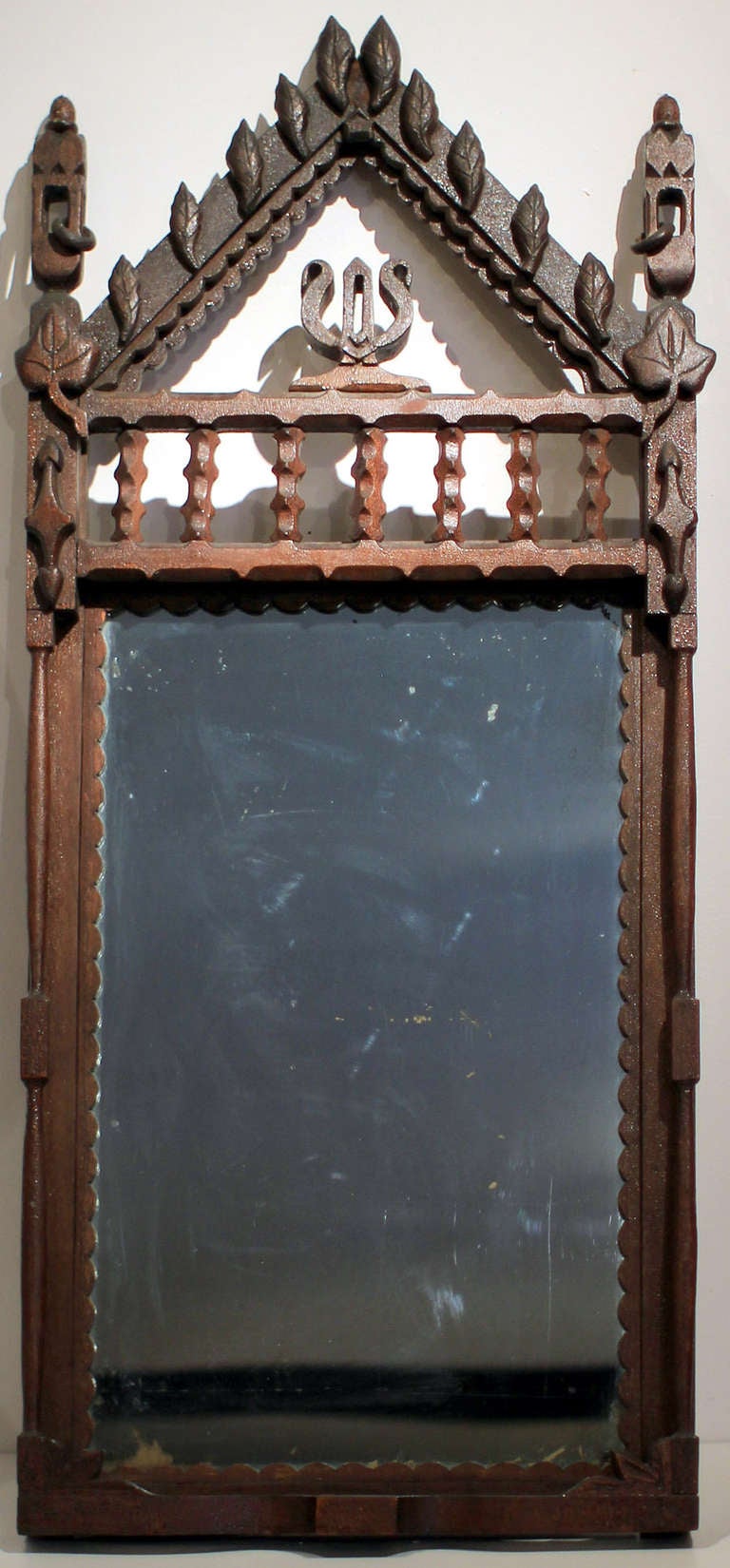 Folk Carved Frame with Original Mirror, Chicago, circa 1905