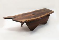 American A Black Walnut Coffee Table by George Nakashima For Sale