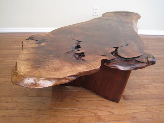 American Walnut Conoid Coffee Table By George Nakashima