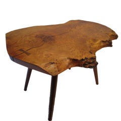 An English Oak Burl Side Table by George Nakashima