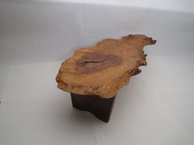 20th Century English Oak Burl Coffee Table by George Nakashima For Sale
