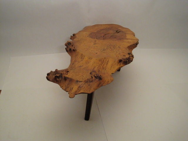 English Oak Burl Coffee Table by George Nakashima For Sale 5