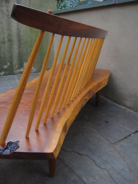 American A Conoid Bench by George Nakashima