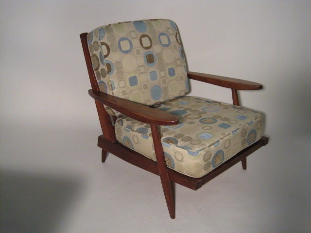 American Walnut Spindle Cushion Chair by George Nakashima For Sale