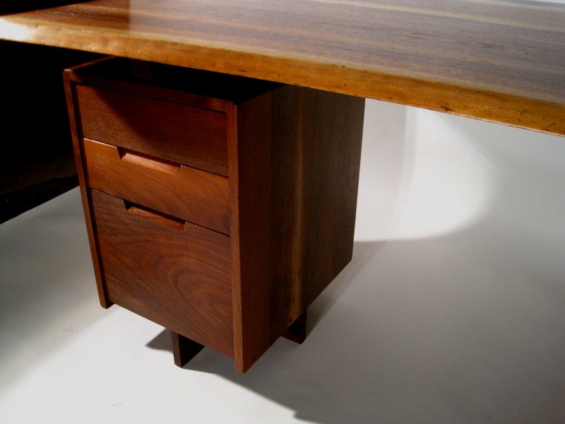A Walnut Double pedestal Desk by George Nakashima 2