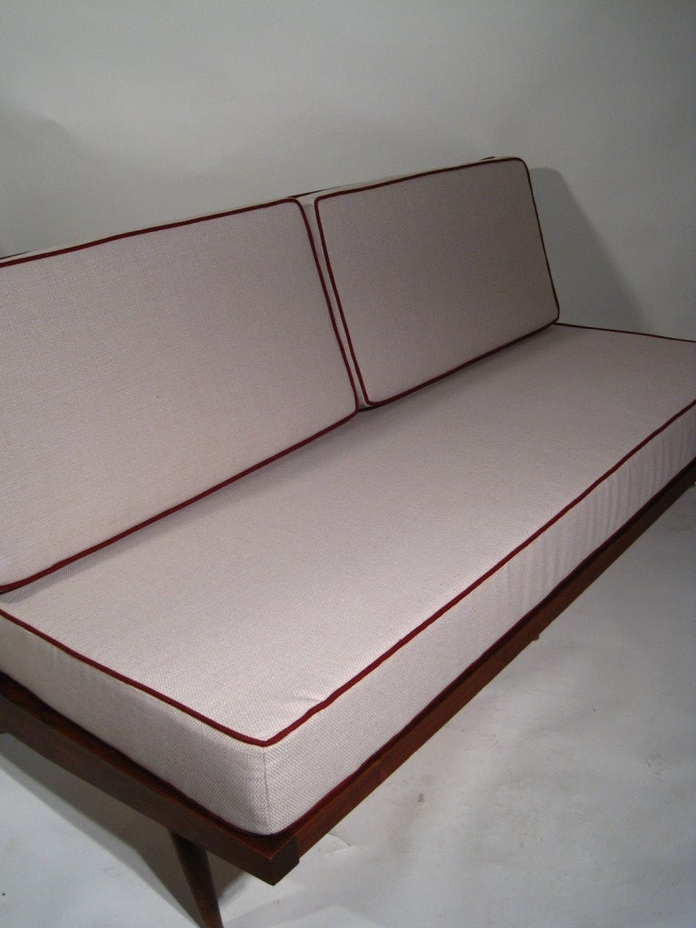 20th Century A Spindle Cushion Sofa by George Nakashima For Sale