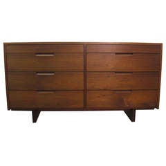Walnut Double Chest Of Drawers By George Nakashima