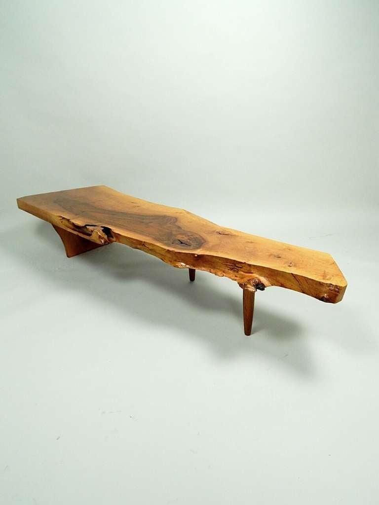 Mid-Century Modern An English walnut coffee table by George Nakashima For Sale