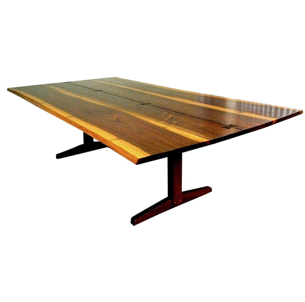 Walnut Trestle Table by Nakashima For Sale at 1stDibs