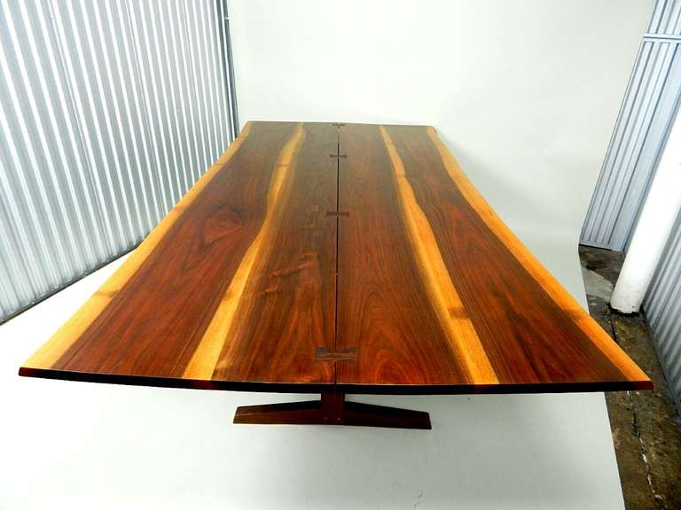 Mid-Century Modern Walnut Trestle Table by George Nakashima For Sale