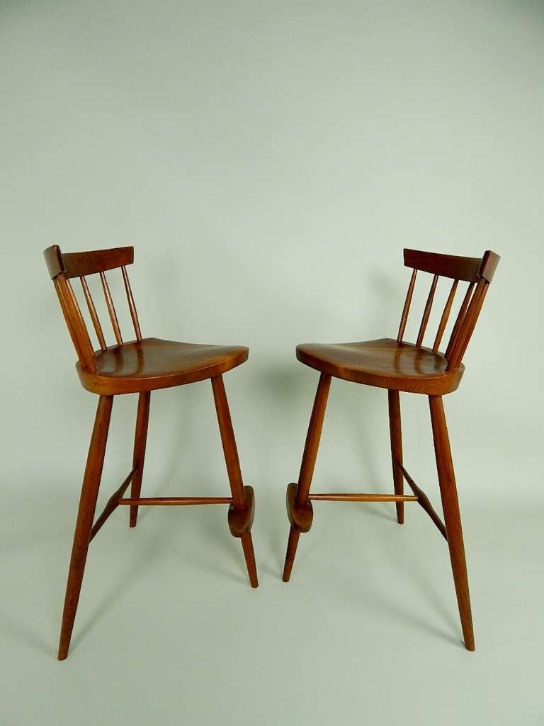 Mid-Century Modern High Mira Chairs by George Nakashima For Sale