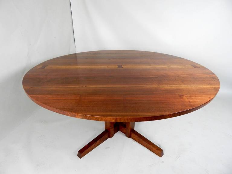 American Walnut Cluster Base Table by George Nakashima For Sale