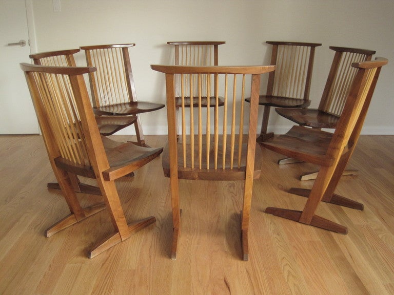 20th Century Set of Eight Conoid Chairs by George Nakashima For Sale