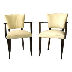 Pair 1930
s Art Deco Leather Arm Chairs