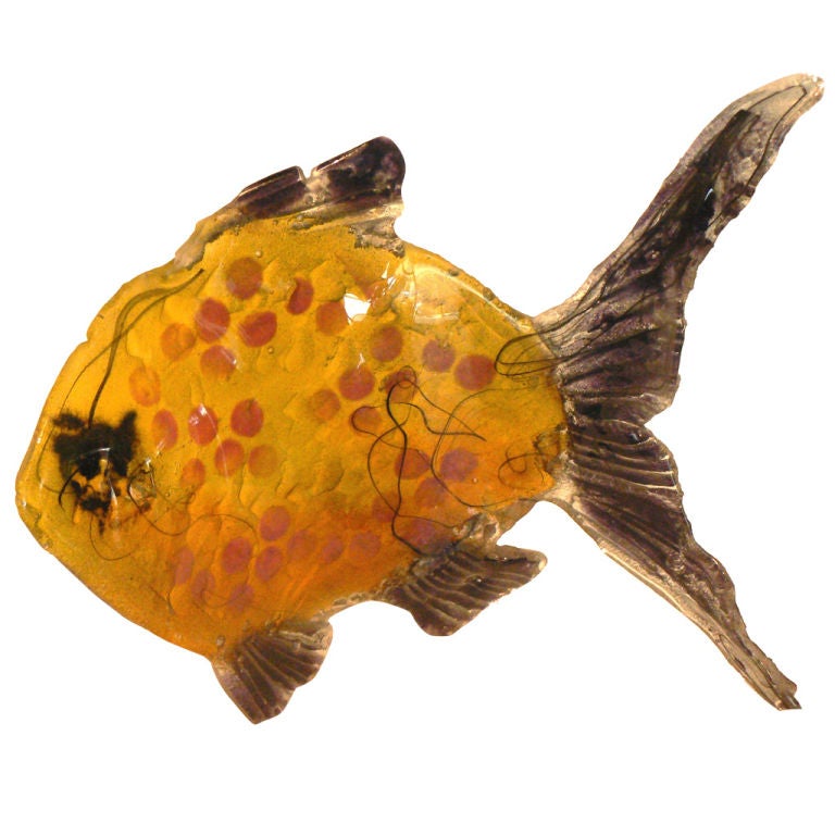 Glass Fish Sculpture by Amanda Brisbane For Sale