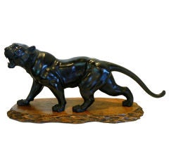Bronze Meiji Period Lion