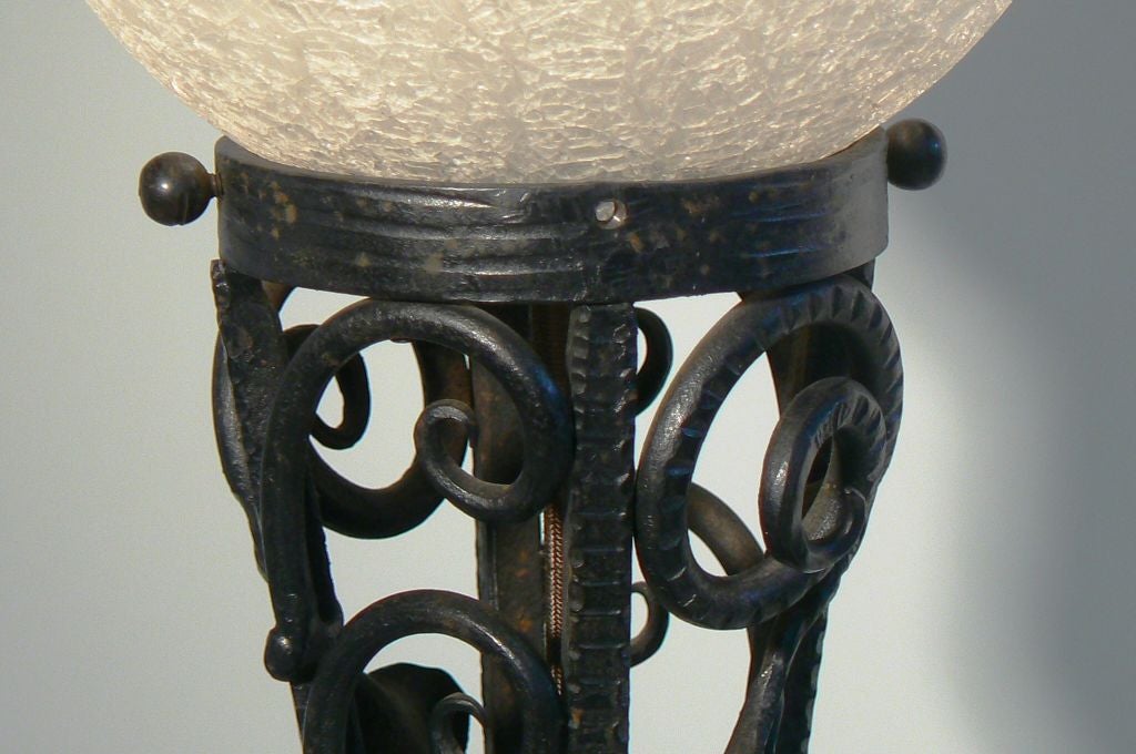 Mid-20th Century Pair 1930's Art Deco Globe Table Lamps