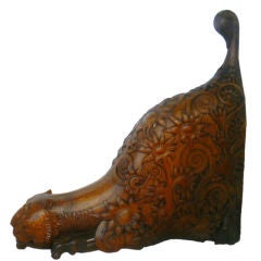 Antique Architectural Fragment of Hand-Carved Cat