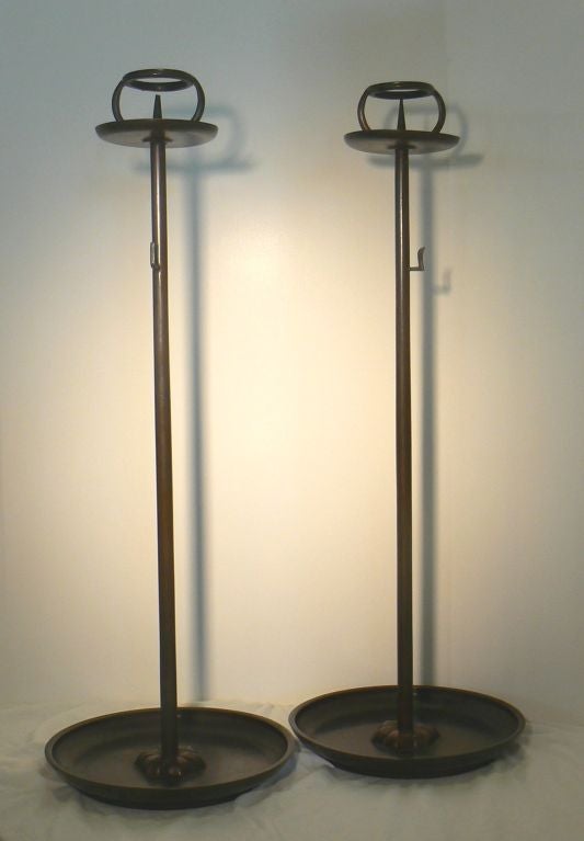 Meiji Period Japanese Candle Holders
