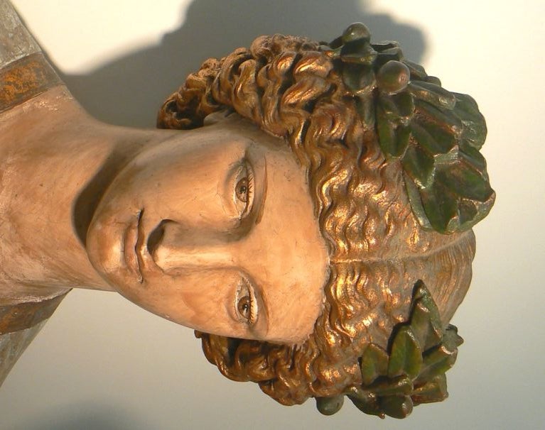 American Classical Female Bust with Laurel Wreath For Sale