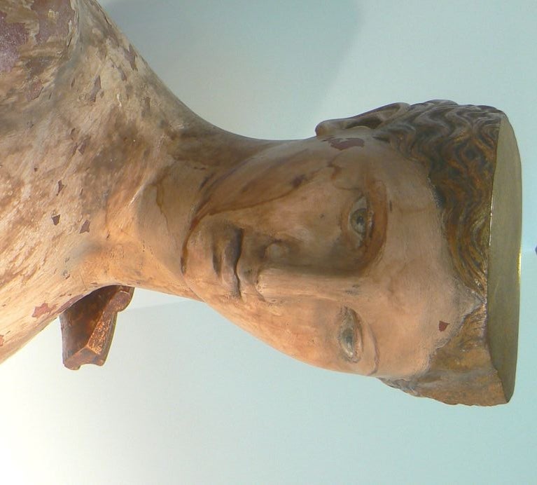 20th Century Classical Male Bust with Partial Shield For Sale