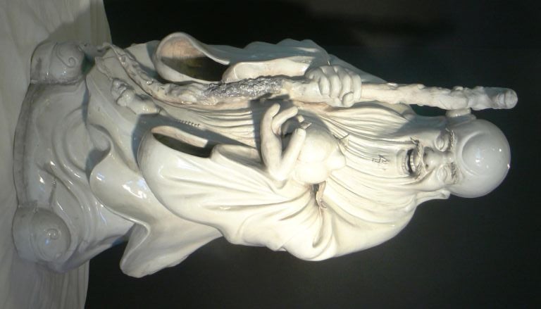 19th Century Trio of Blanc de Chin Chinese Figures For Sale